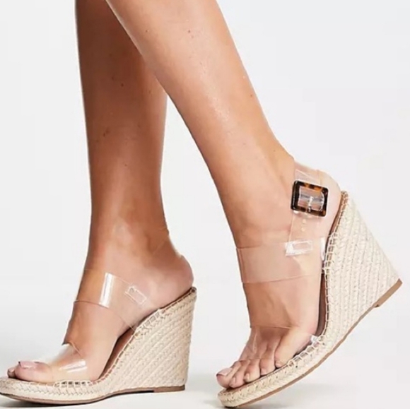 Steve Madden Shoes Steve Madden Uri Clear Wedge Sandal Poshmark